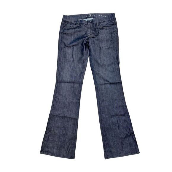 7 For All Mankind Women's A Pocket Bootcut Jeans Size 30 Dark Blue Denim - Picture 1 of 7